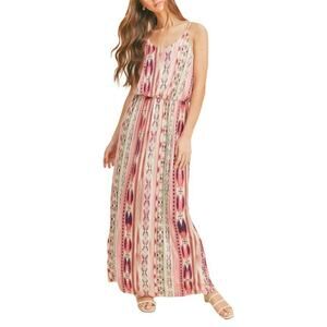 Lush Women S Maxi dress Pink Grape Rose gypsycore indie softgirl tribal print